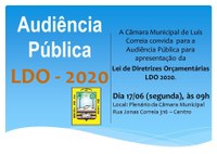 Audiência Pública dia 17/06/2019 ás 09h