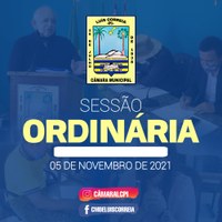 Câmara discute Projetos e Requerimentos em Sessão Ordinária e Extraordinária de 05/11/2021