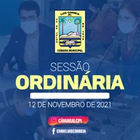 Câmara discute Requerimento em Sessão Ordinária de 12/11/2021