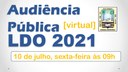 Câmara realizará audiência pública online sobre a Projeto de Lei LDO 2021