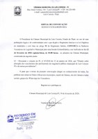 Edital de Convocação - Sessão Extraordinária 12/02/2026