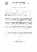 Edital de Convocação - Sessão Extraordinária 19/04/2023