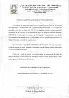 Edital de Convocação - Sessão Extraordinária 23/12/2025