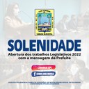 Poder Executivo apresenta mensagem em sessão solene na Câmara Municipal Poder Executivo apresenta mensagem em sessão solene na Câmara Municipal